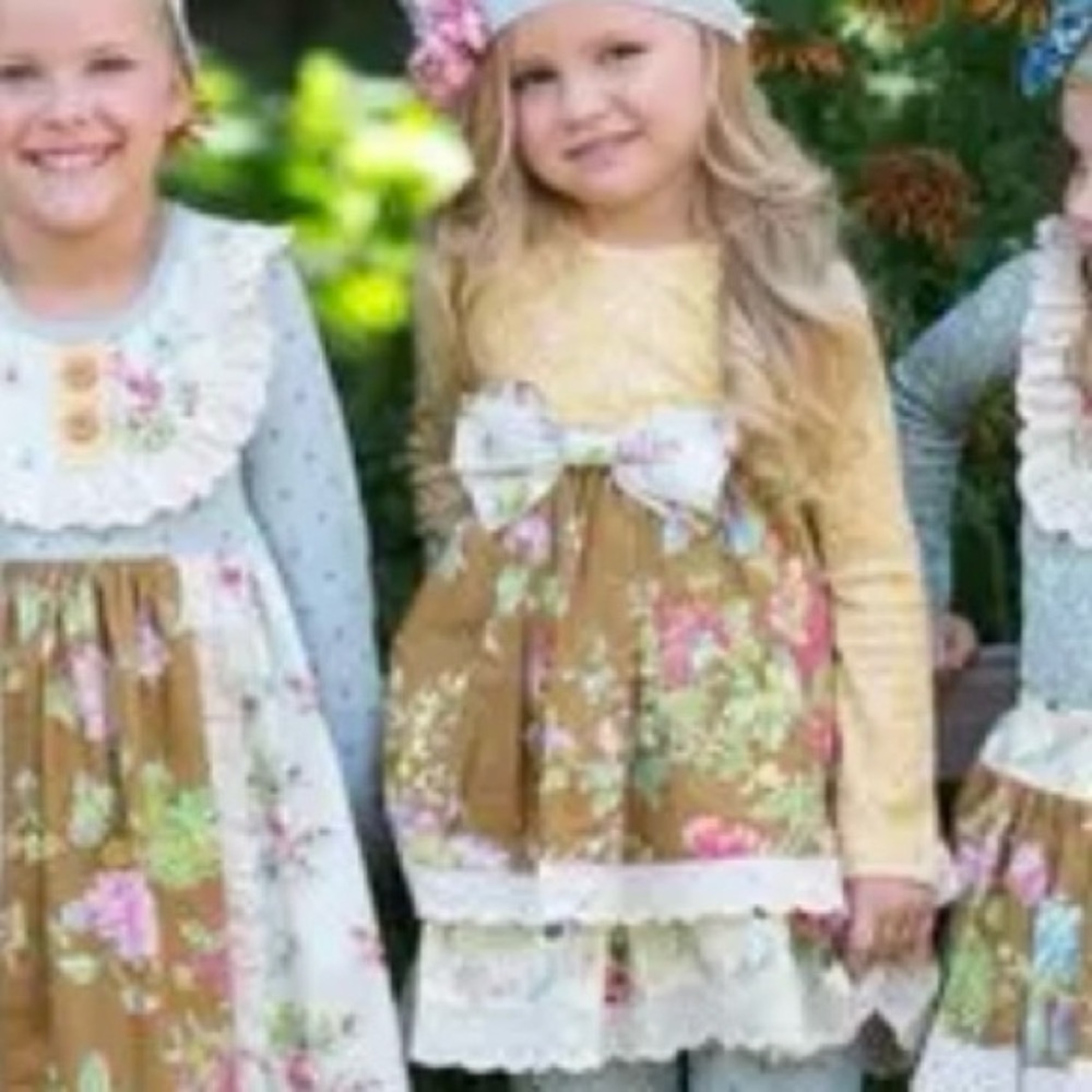 Giggle Moon girl’s mixed pattern floral dress size 5